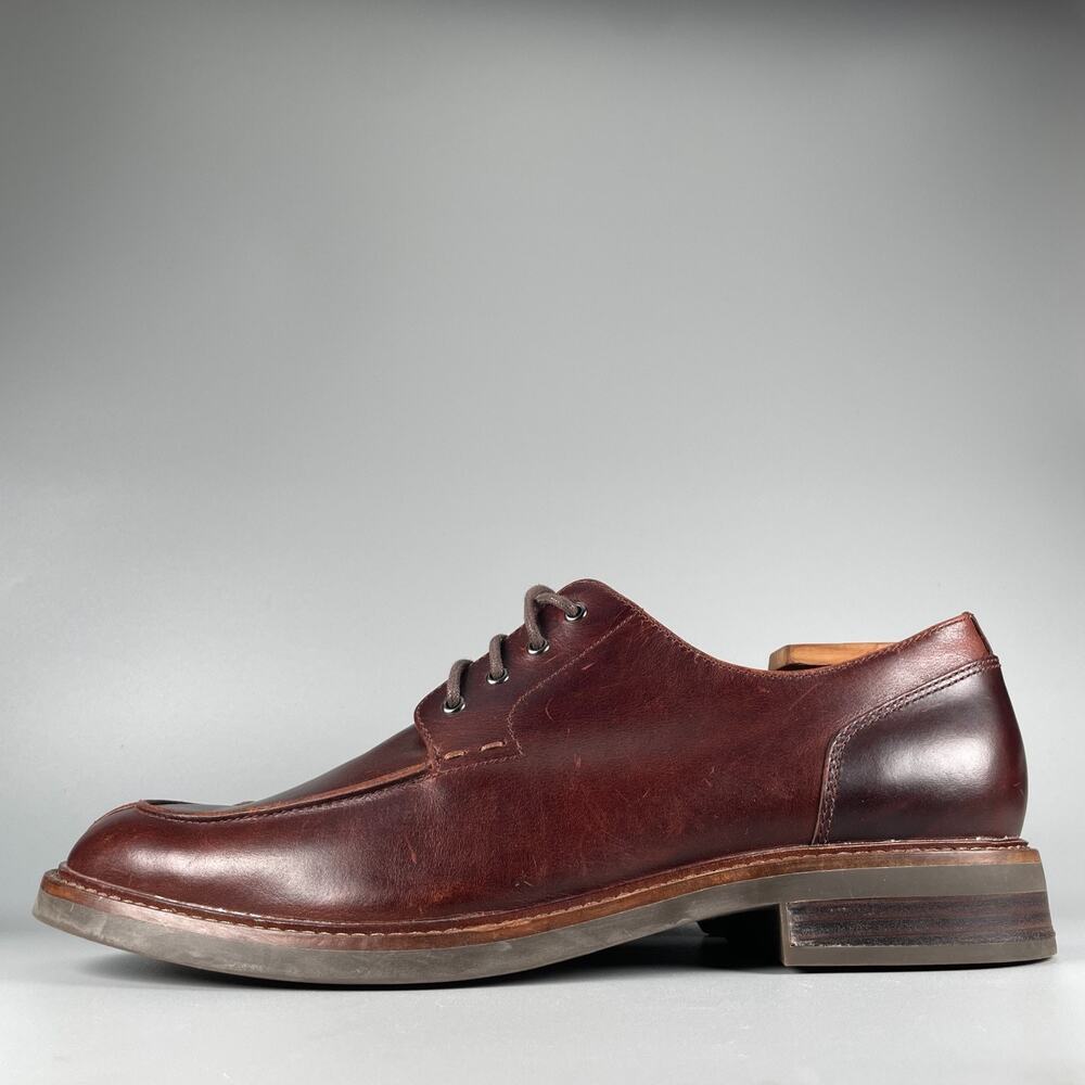 Sperry Topsider Gold Cup Mens 10.5 Brown Leather Split Toe Oxford Dress Shoe EUC